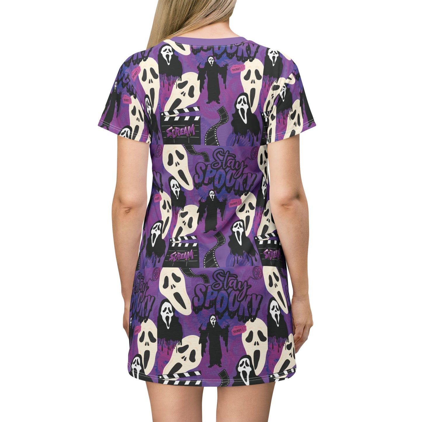 Ts1st - 90s Vibe Ghost Face T-Shirt Dress