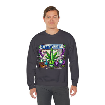 Safety Meeting - Cannabis Lovers - Unisex Heavy Blend™ Crewneck Sweatshirt - Ts1st