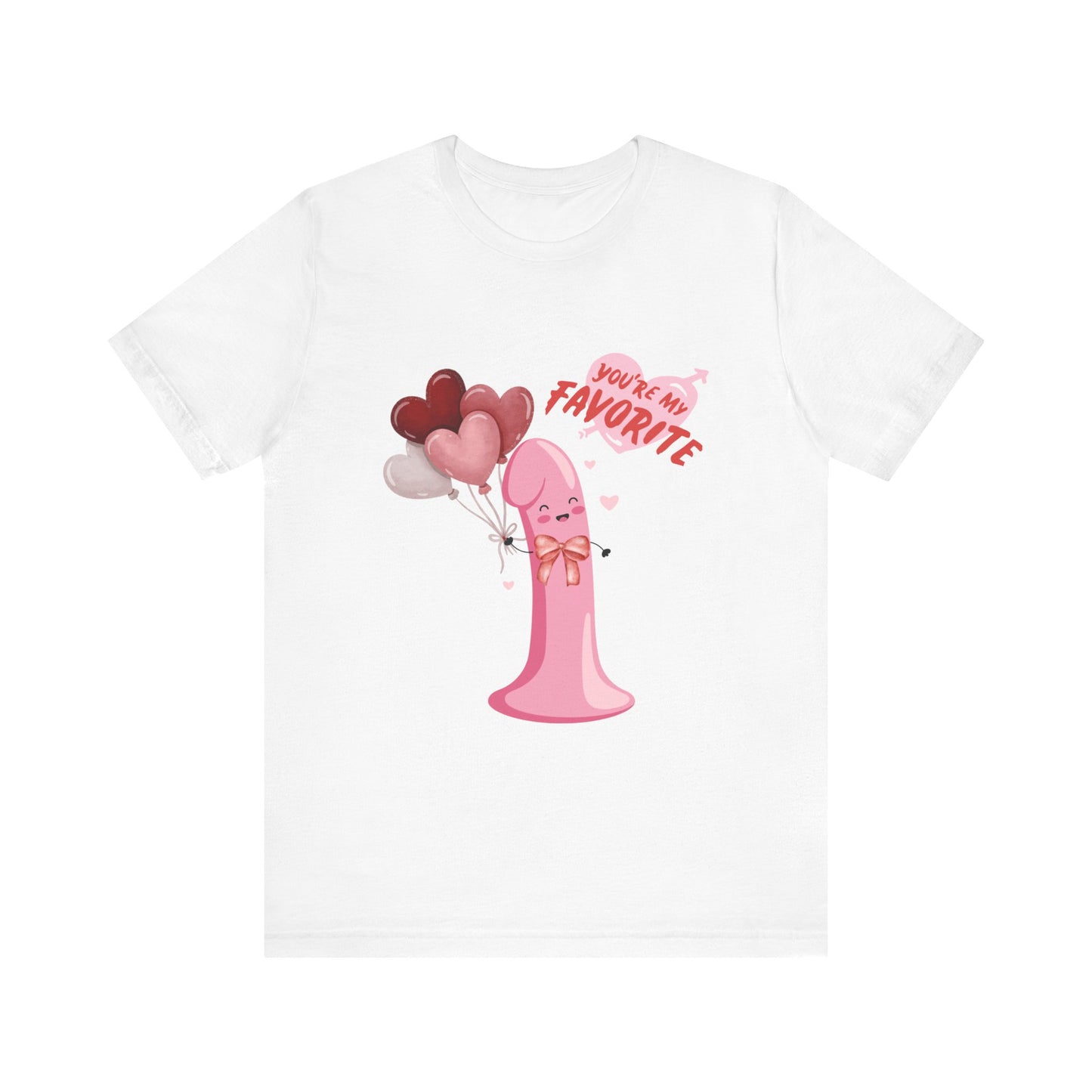 Funny "Valentine Peen" Short Sleeve Tee – Humorous Design for Singles - Unisex - Designs By Ts1st Shop