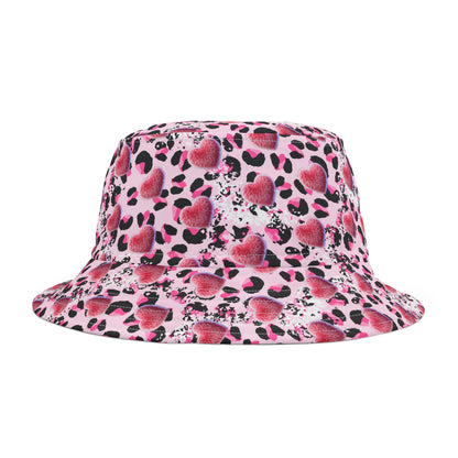 Cheetah Heart Print Bucket Hat – A Stylish & Trendy Accessory