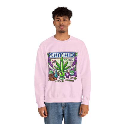 Safety Meeting - Cannabis Lovers - Unisex Heavy Blend™ Crewneck Sweatshirt - Ts1st