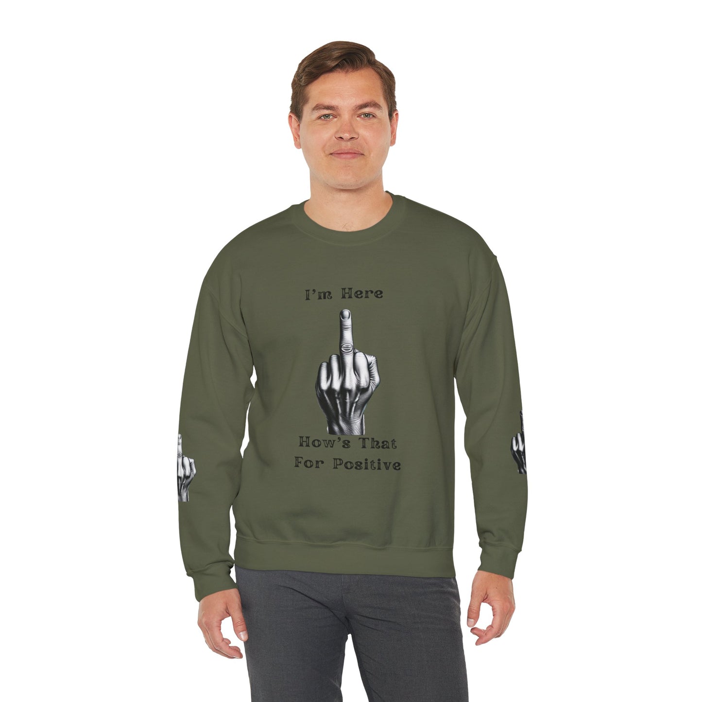 Middle Finger Graphic Unisex Crewneck Sweatshirt - Ts1st