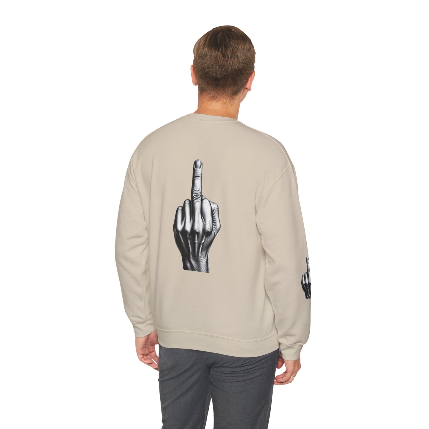 Middle Finger Graphic Unisex Crewneck Sweatshirt - Ts1st