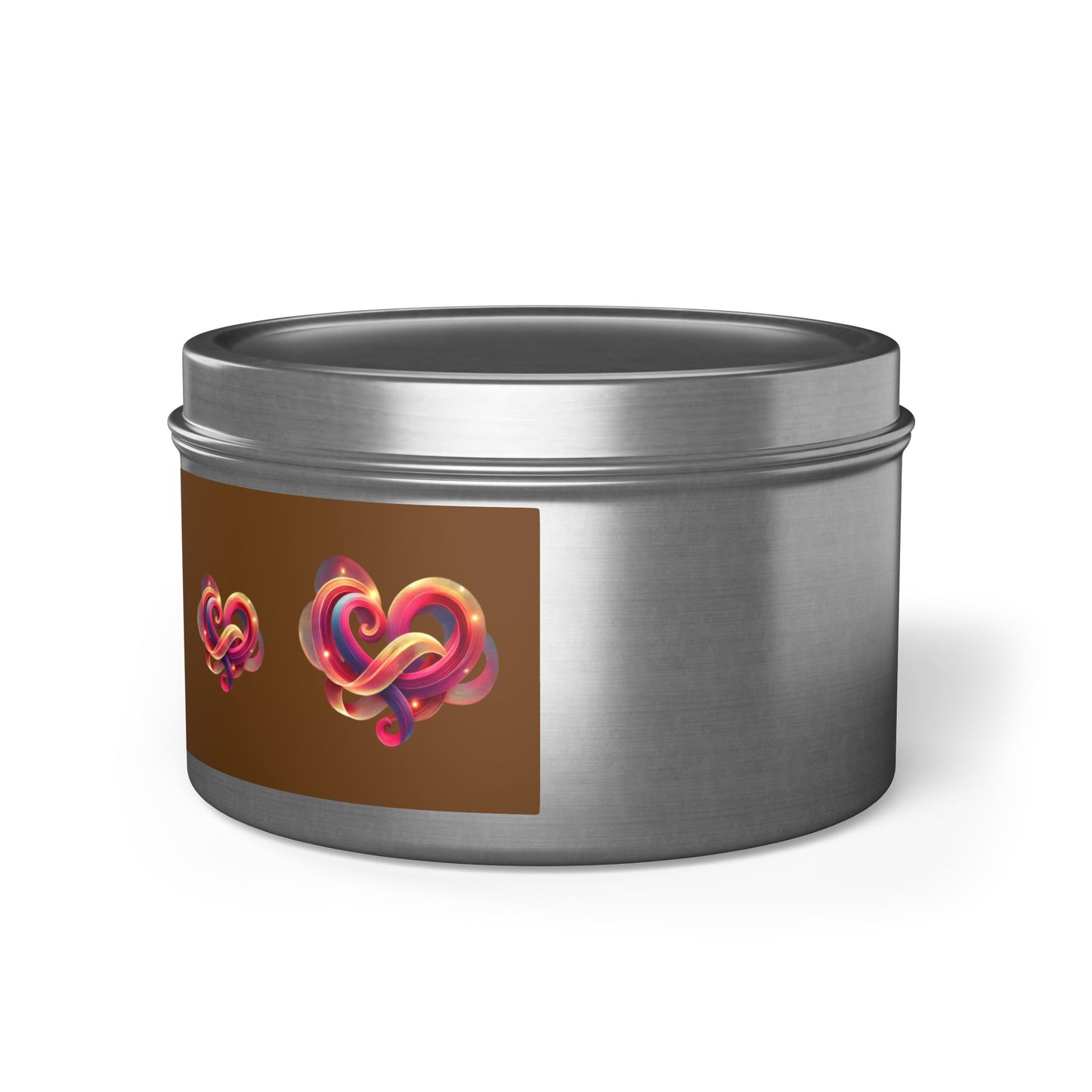 Knotted Heart Design Aromatherapy Tin Candle – Custom Hand-Poured with Coconut Soy Wax