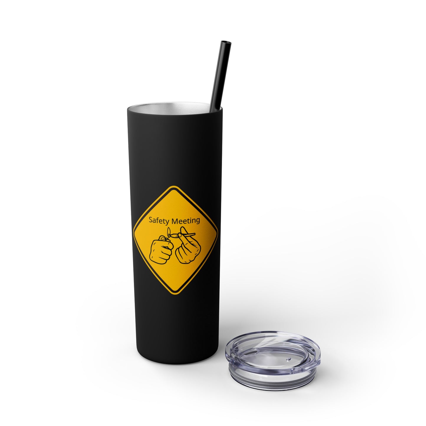 Safety meeting Skinny Tumbler with Straw, 20oz