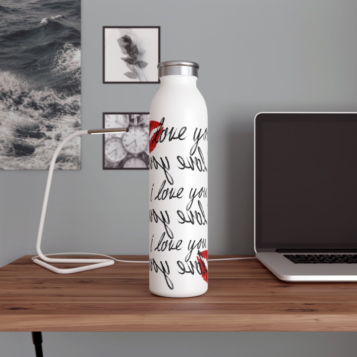 "I Love You (Backwards and Forwards)" Valentine's Day Special Water Bottle