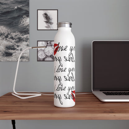 "I Love You (Backwards and Forwards)" Valentine's Day Special Water Bottle