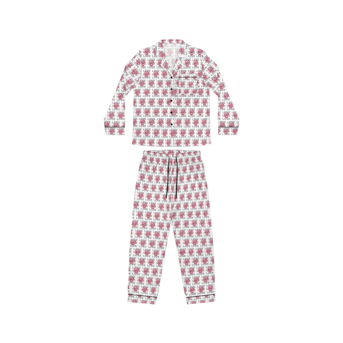 Silky Smooth Valentine's Love Print Pajamas – Luxurious Comfort for Women - By Ts1st Shop