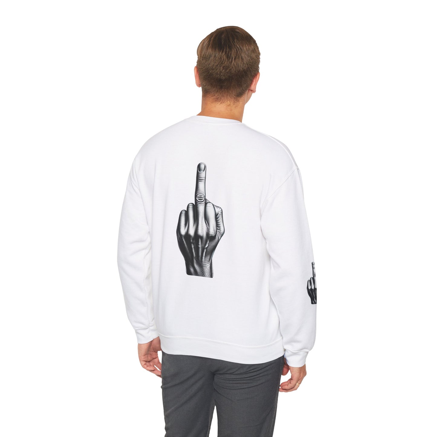 Middle Finger Graphic Unisex Crewneck Sweatshirt - Ts1st