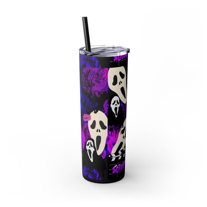 Ts1st - "Sip on Style: Ghost Face-Inspired Maars Personalized Skinny Tumblers"