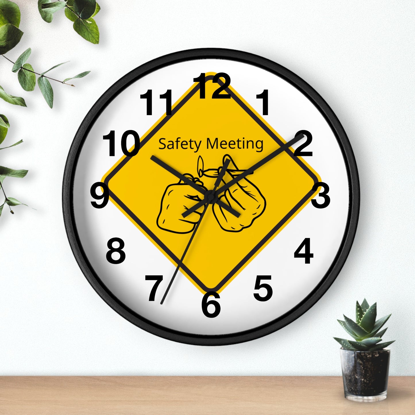 Ts1st LLC – "Safety Meeting" Wall Clock: A Must-Have for the 420 Community