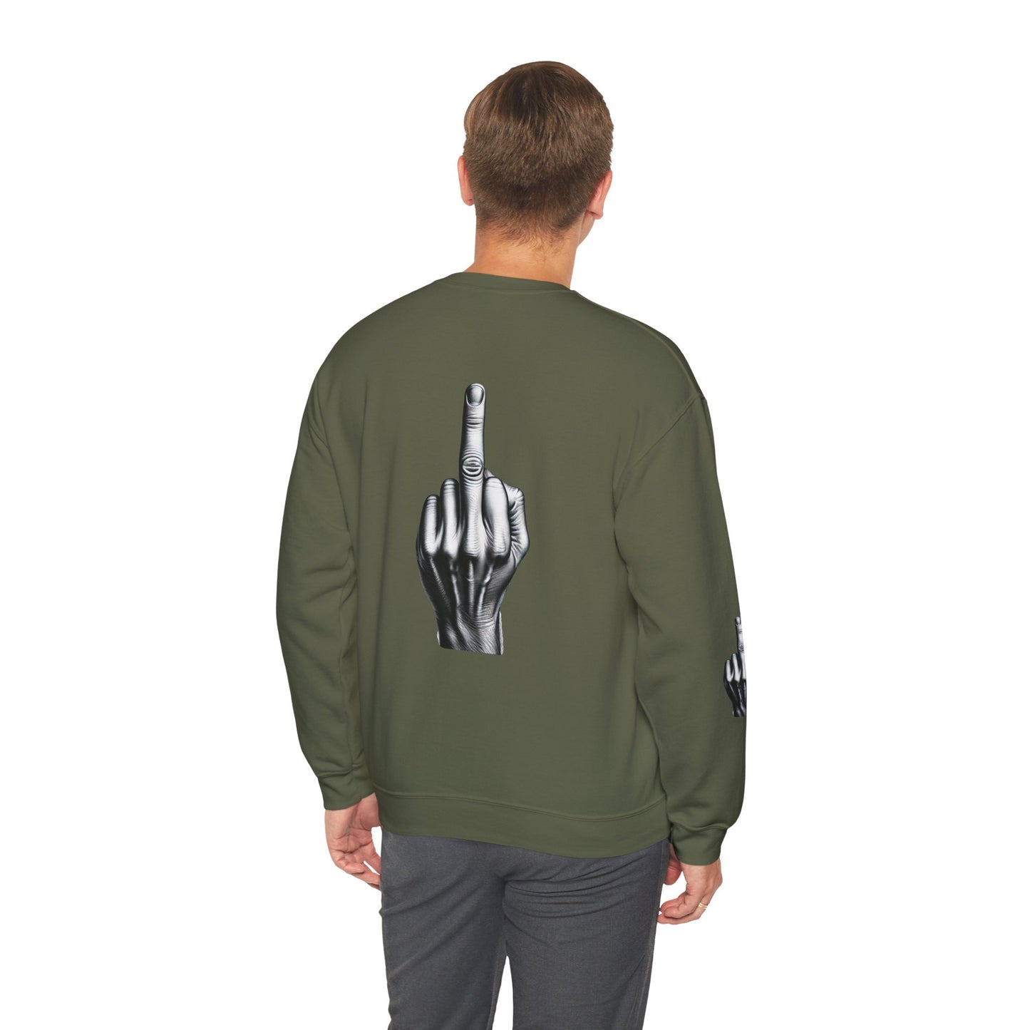 Middle Finger Graphic Unisex Crewneck Sweatshirt - Ts1st