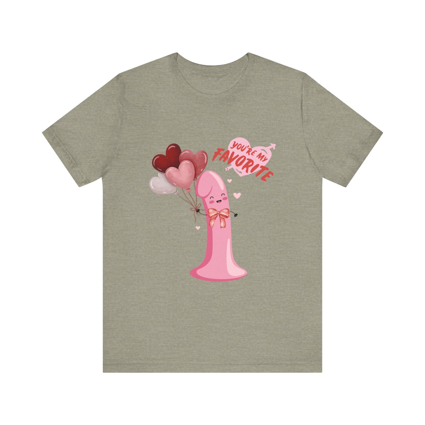 Funny "Valentine Peen" Short Sleeve Tee – Humorous Design for Singles - Unisex - Designs By Ts1st Shop