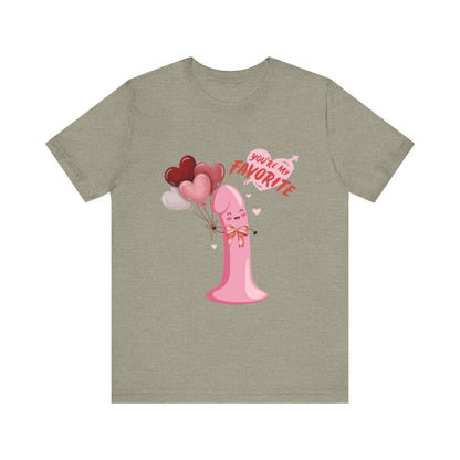 Funny "Valentine Peen" Short Sleeve Tee – Humorous Design for Singles - Unisex - Designs By Ts1st Shop