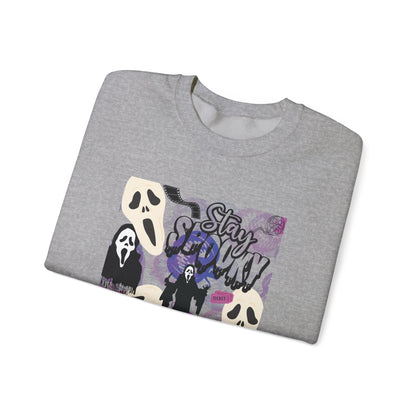 Ts1st - Ghost Face Inspired Unisex Heavy Blend Crewneck Sweatshirt