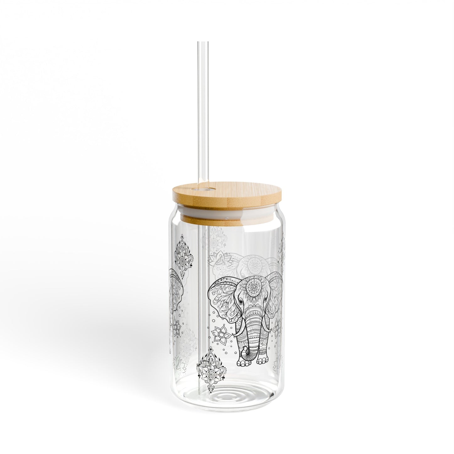 Magic Elephant Sipper Glass, 16oz