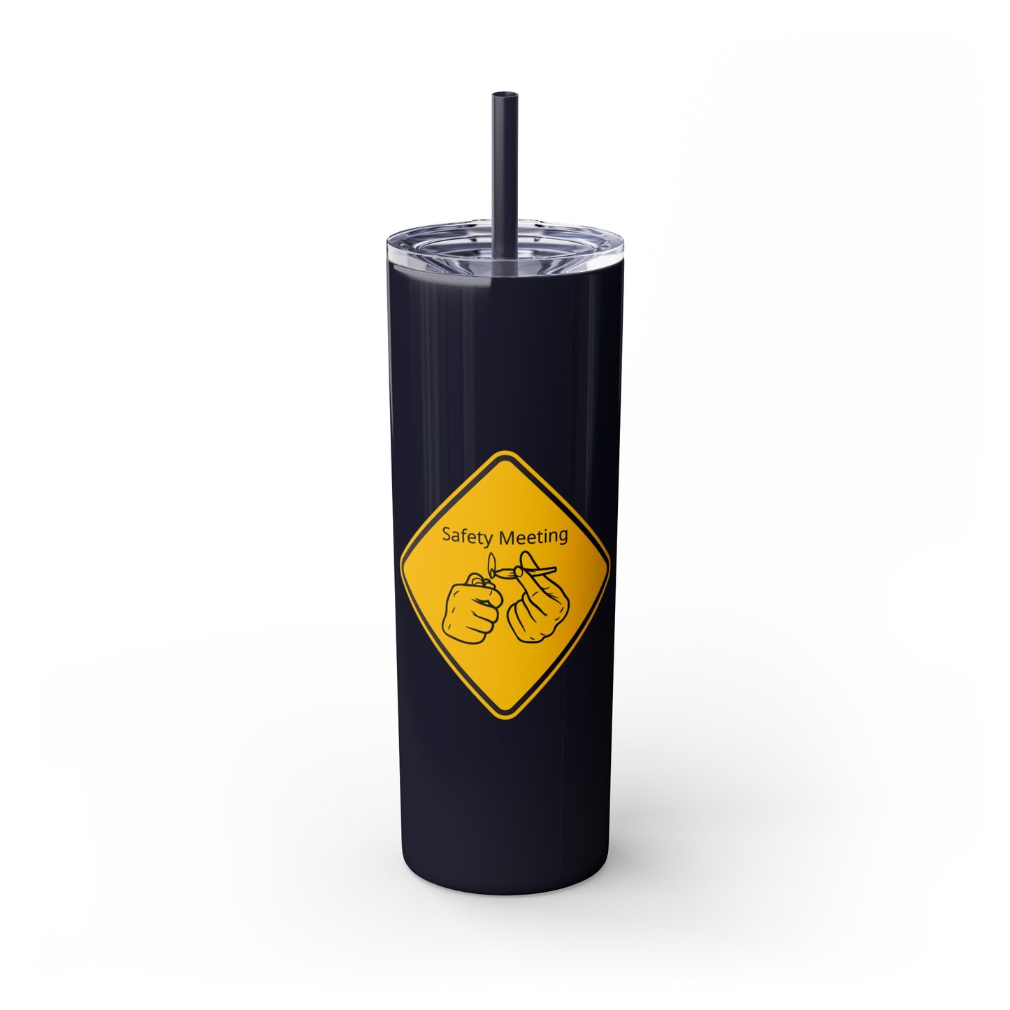 Safety meeting Skinny Tumbler with Straw, 20oz