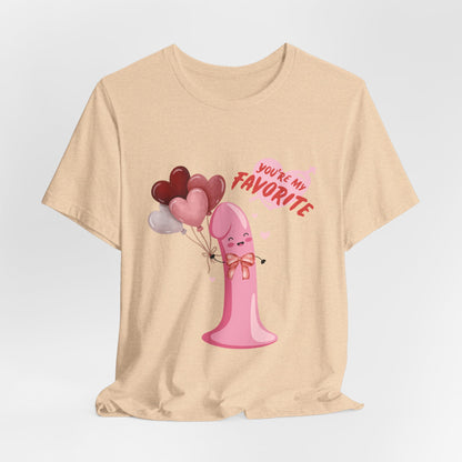 Funny "Valentine Peen" Short Sleeve Tee – Humorous Design for Singles - Unisex - Designs By Ts1st Shop