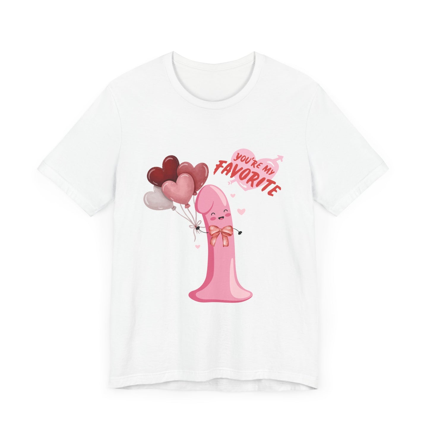 Funny "Valentine Peen" Short Sleeve Tee – Humorous Design for Singles - Unisex - Designs By Ts1st Shop