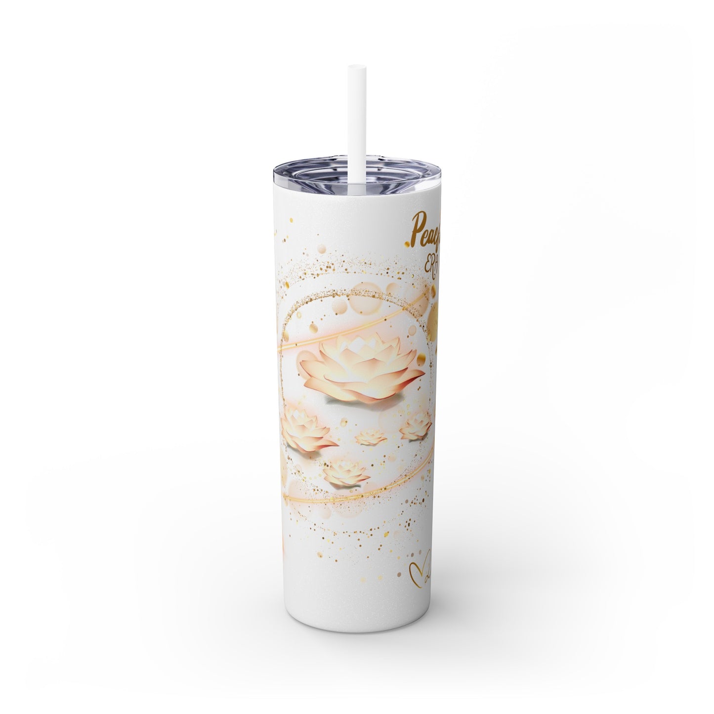 Skinny Tumbler with Straw, 20oz By Ts1st LLC