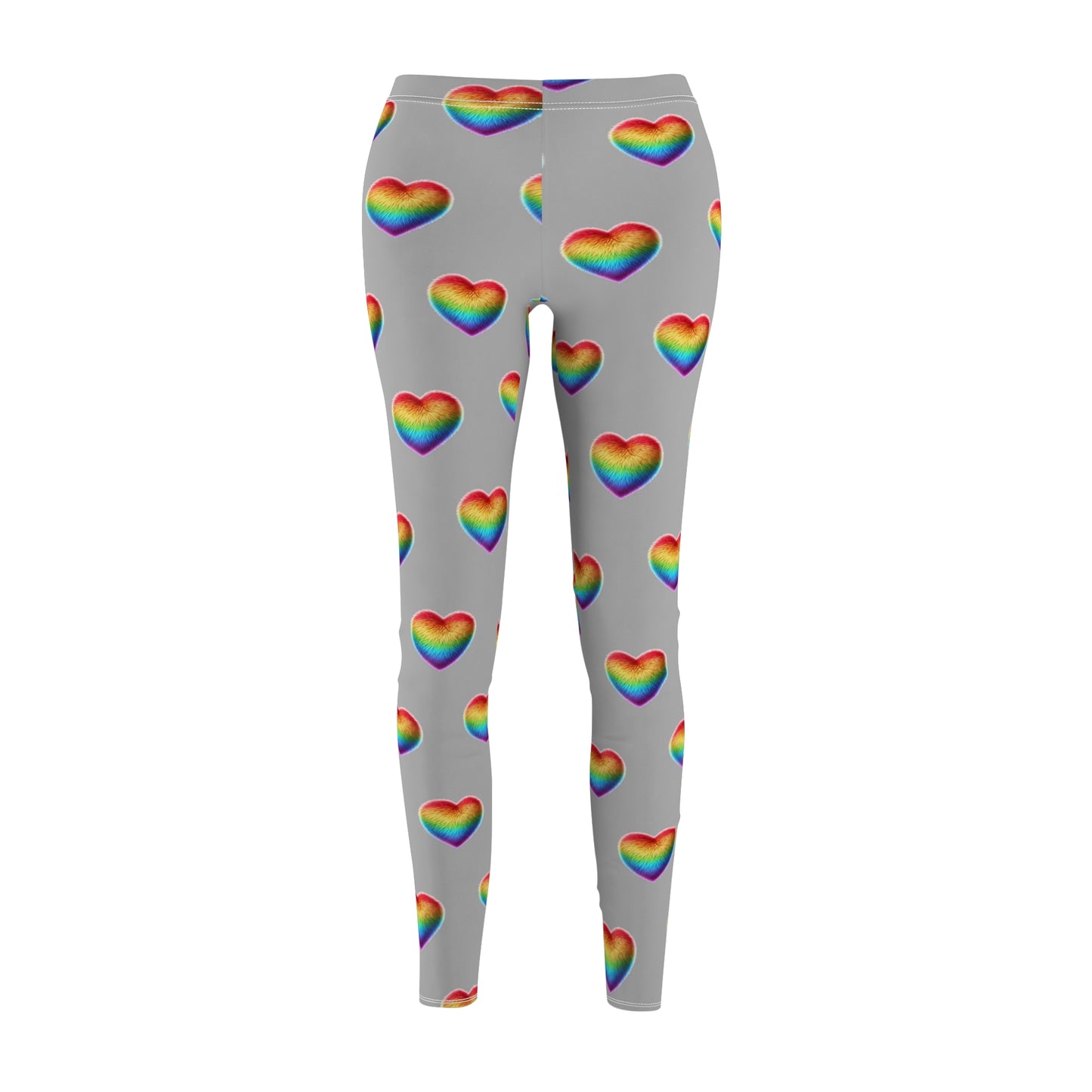 Rainbow Heart Skinny Fit Leggings by Ts1st Shop