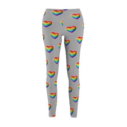 Rainbow Heart Skinny Fit Leggings by Ts1st Shop