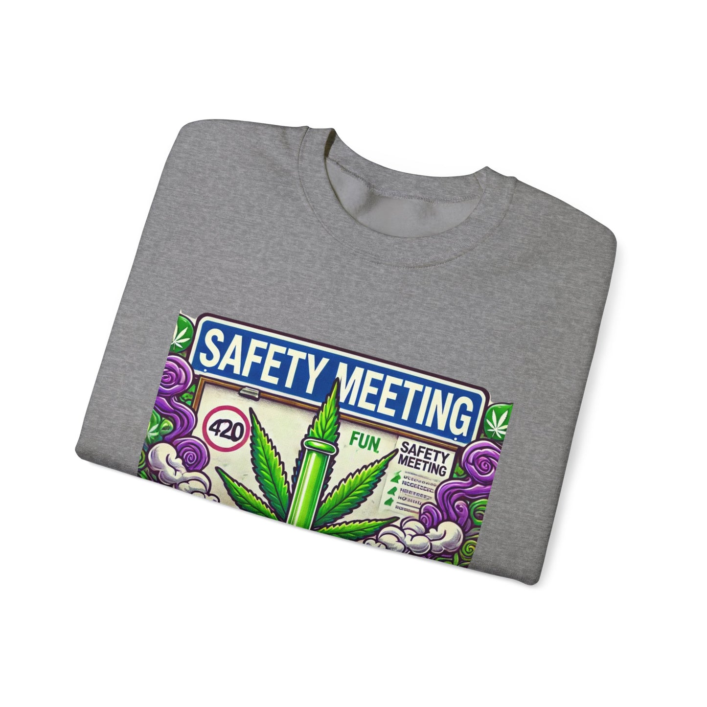 Safety Meeting - Cannabis Lovers - Unisex Heavy Blend™ Crewneck Sweatshirt - Ts1st