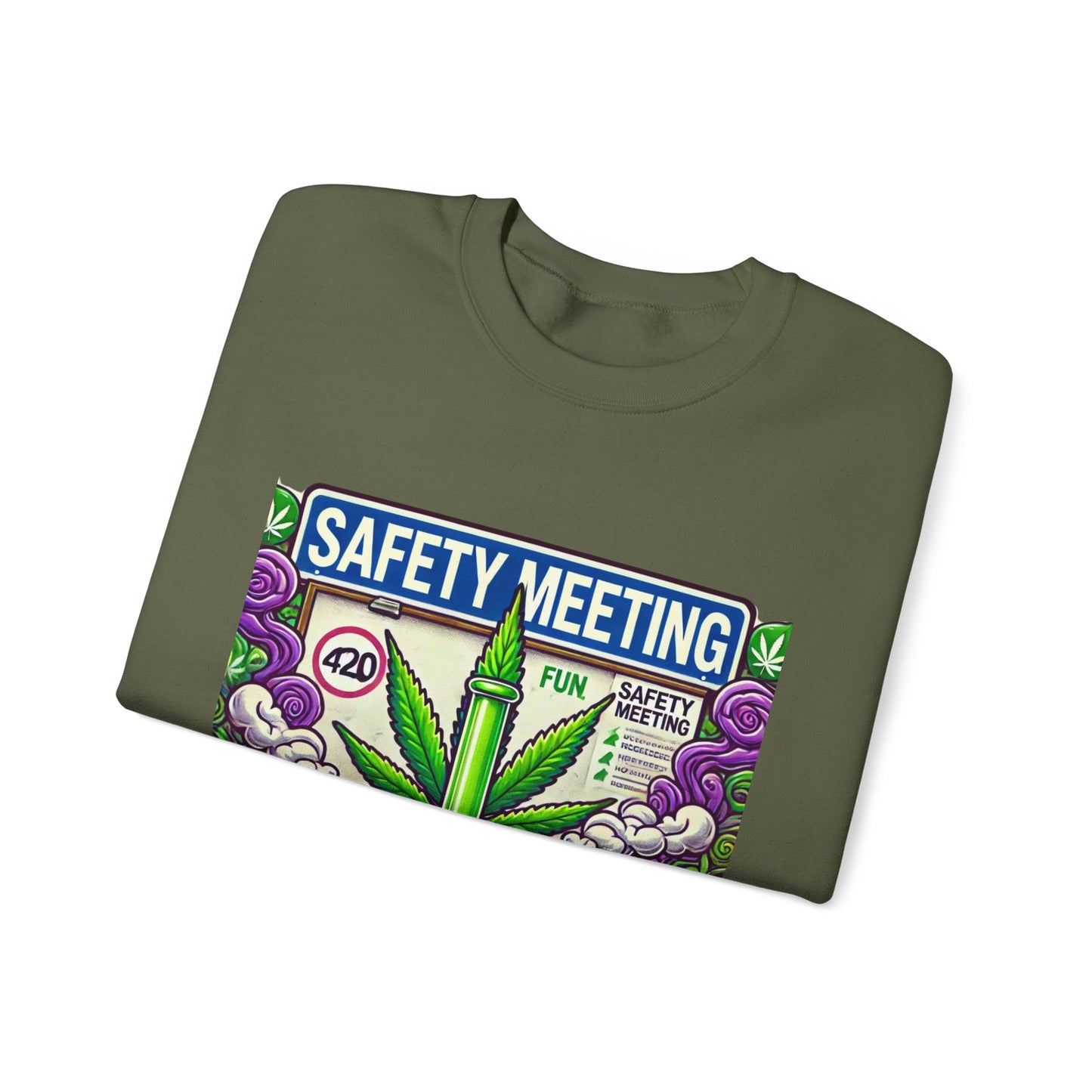 Safety Meeting - Cannabis Lovers - Unisex Heavy Blend™ Crewneck Sweatshirt - Ts1st