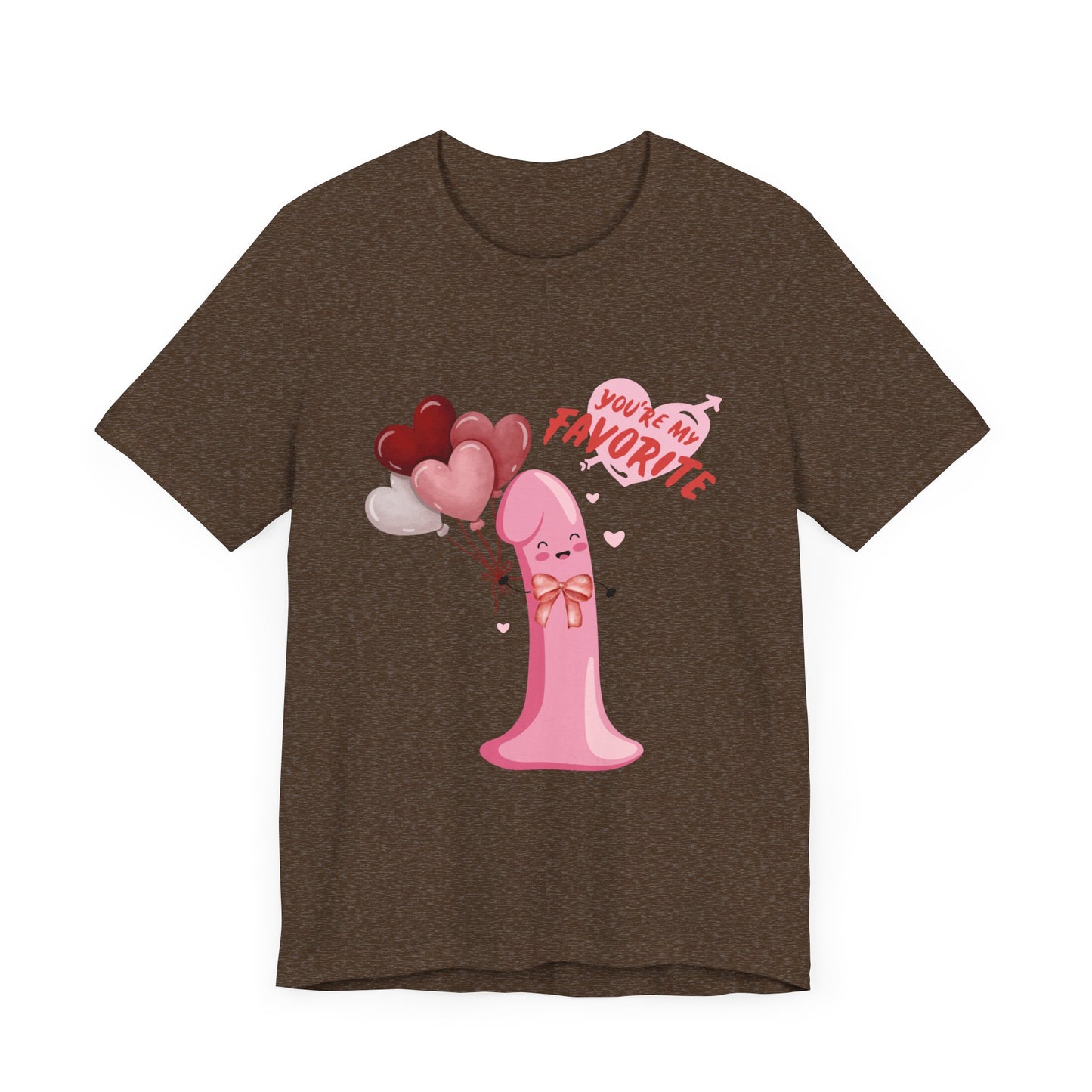 Funny "Valentine Peen" Short Sleeve Tee – Humorous Design for Singles - Unisex - Designs By Ts1st Shop