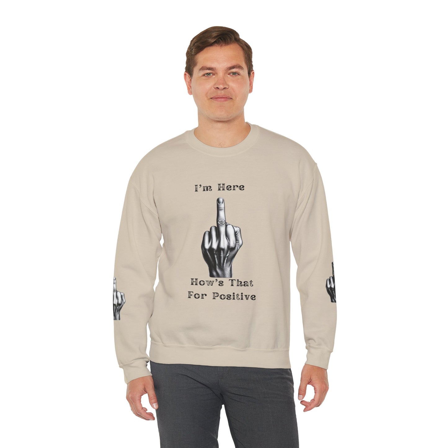 Middle Finger Graphic Unisex Crewneck Sweatshirt - Ts1st