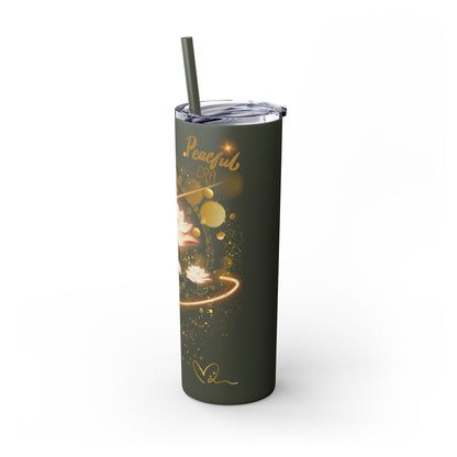 Skinny Tumbler with Straw, 20oz By Ts1st LLC