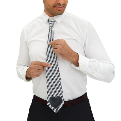 3D Black Heart Necktie – A Stylish Valentine’s Day Gift for Professionals