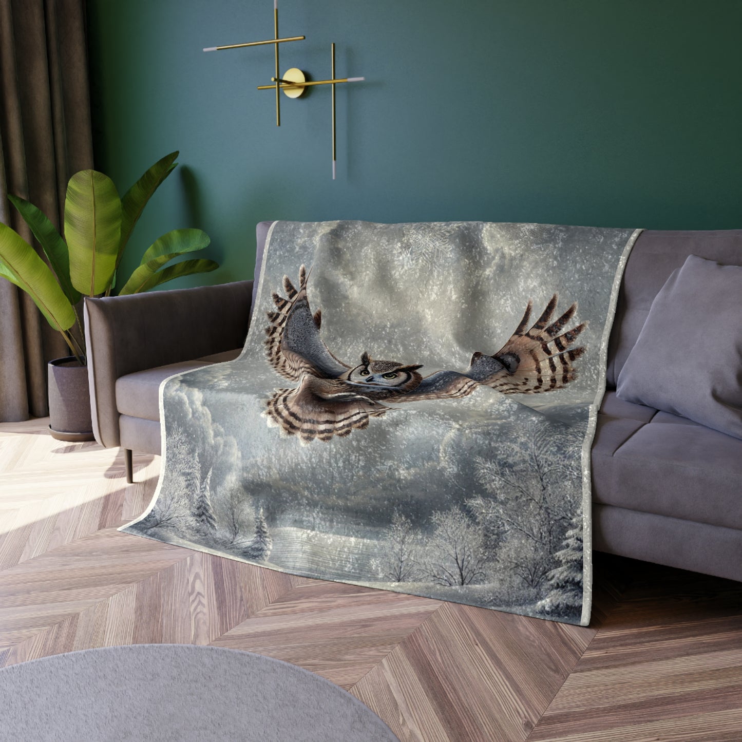 Luxury Owl Blanket - Crushed Velvet - Designed By Ts1st