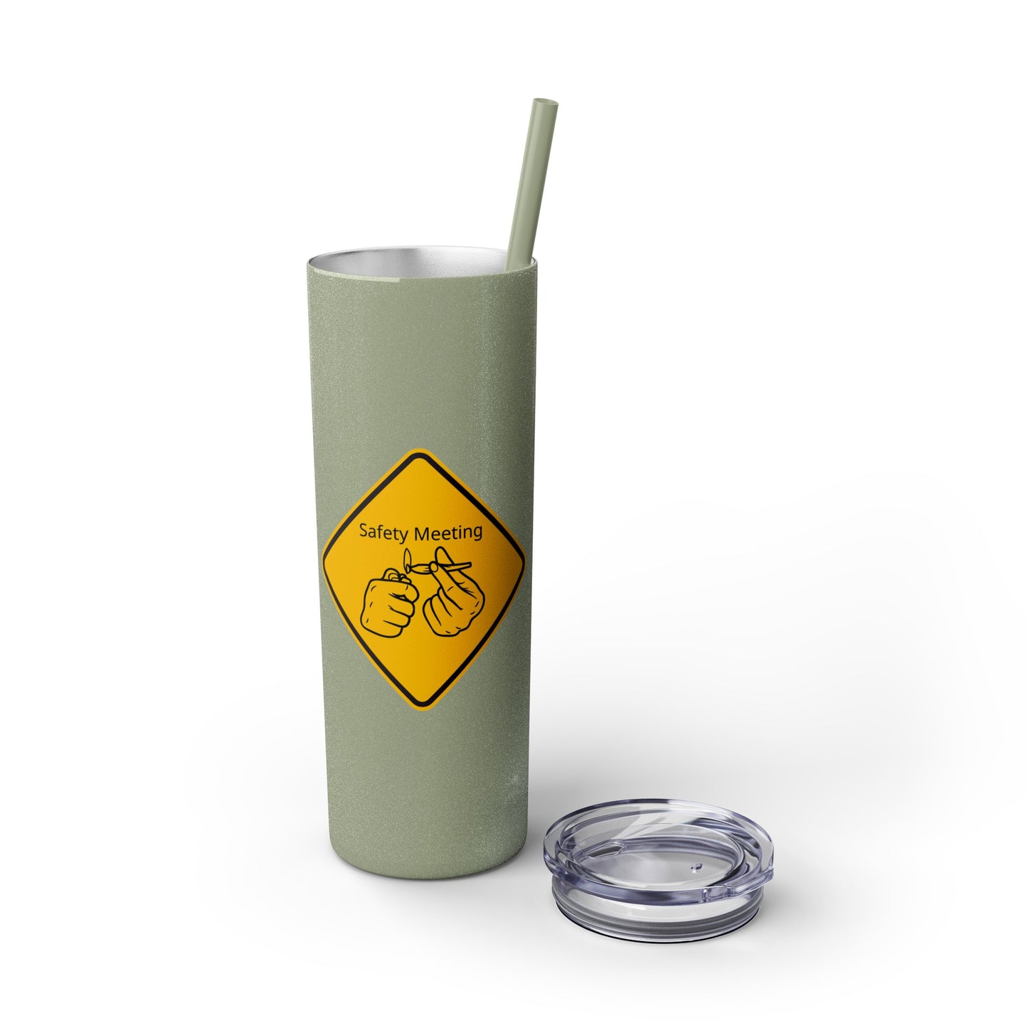 Safety meeting Skinny Tumbler with Straw, 20oz