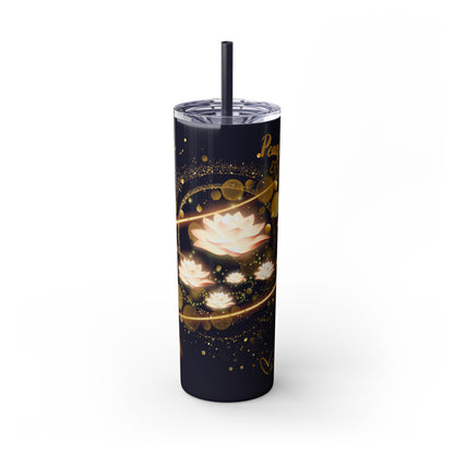 Skinny Tumbler with Straw, 20oz By Ts1st LLC