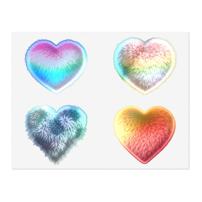 3D Puffy Heart Vinyl Sticker Sheet – Unique Ts1st Shop Design