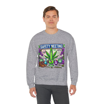 Safety Meeting - Cannabis Lovers - Unisex Heavy Blend™ Crewneck Sweatshirt - Ts1st