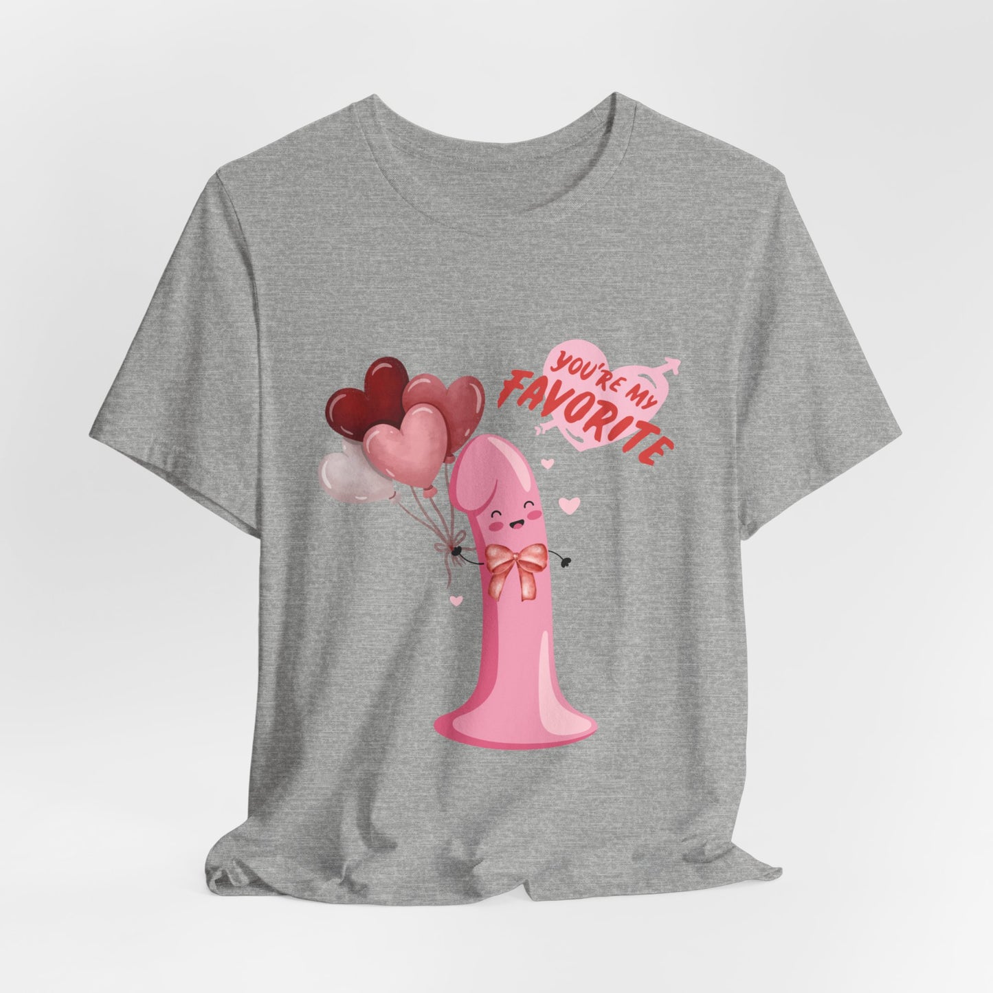 Funny "Valentine Peen" Short Sleeve Tee – Humorous Design for Singles - Unisex - Designs By Ts1st Shop