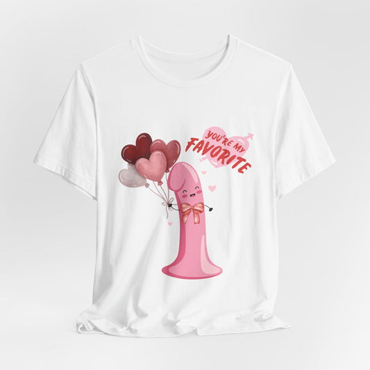 Funny "Valentine Peen" Short Sleeve Tee – Humorous Design for Singles - Unisex - Designs By Ts1st Shop