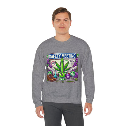 Safety Meeting - Cannabis Lovers - Unisex Heavy Blend™ Crewneck Sweatshirt - Ts1st