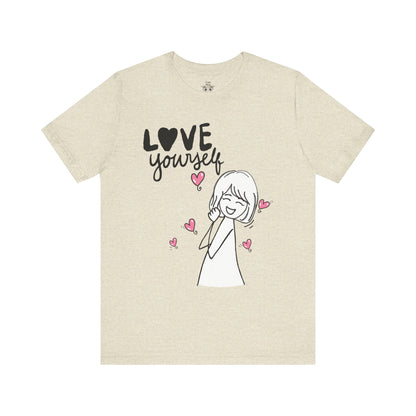 "Love Yourself" Graphic Tee – Classic Unisex Valentine’s Edition - By Ts1st Shop