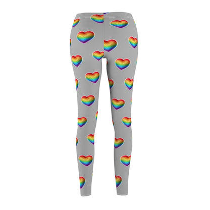 Rainbow Heart Skinny Fit Leggings by Ts1st Shop