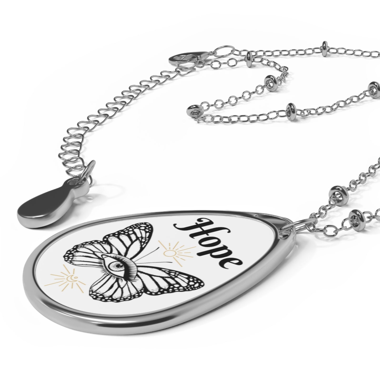 Necklace of Hope – Butterfly & Evil Eye Pendant for Mental Health Awareness