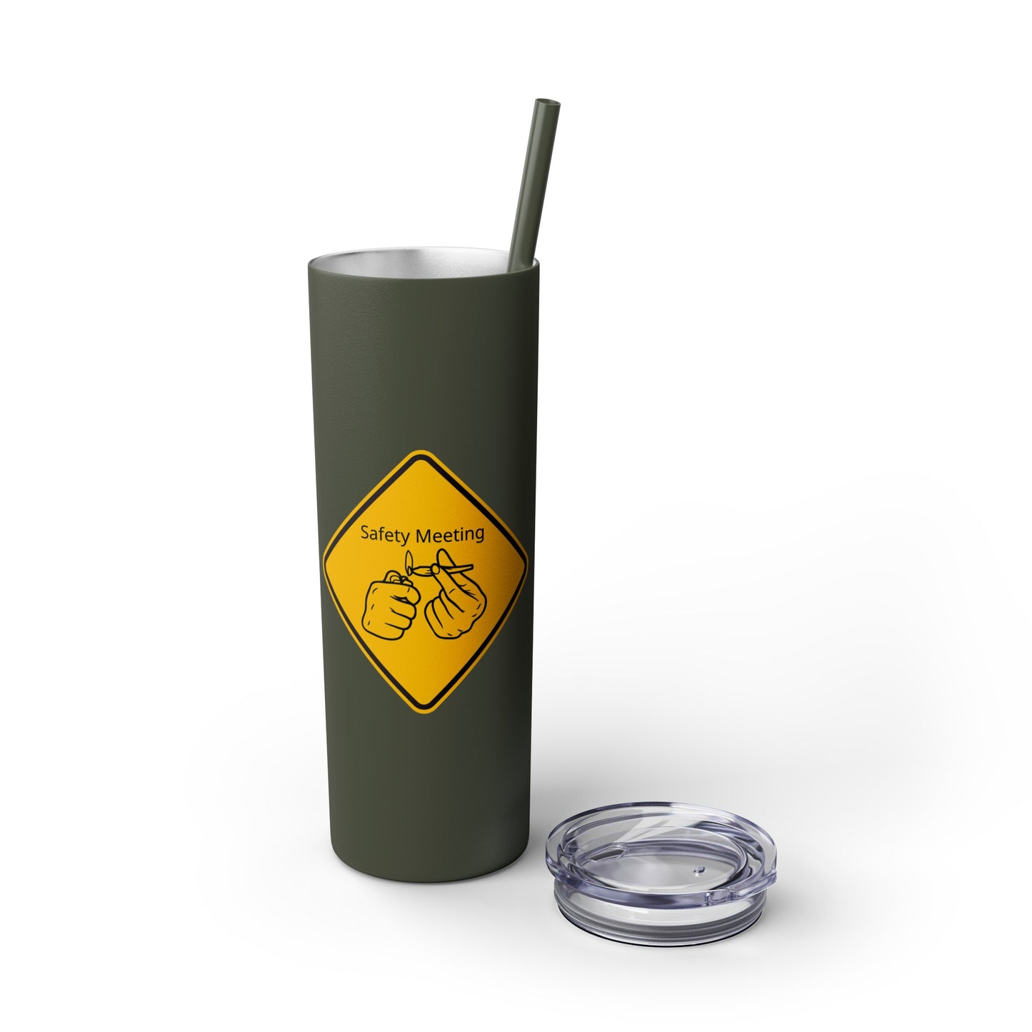 Safety meeting Skinny Tumbler with Straw, 20oz