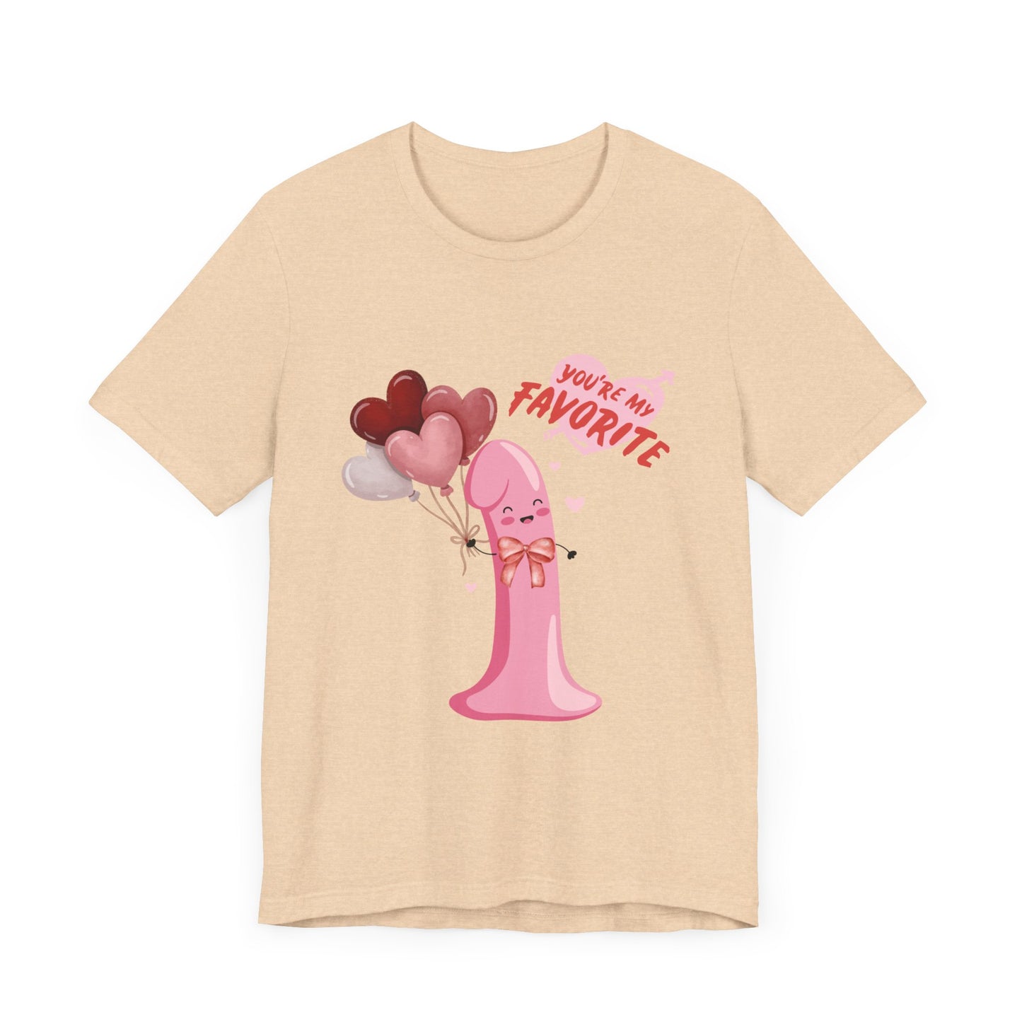 Funny "Valentine Peen" Short Sleeve Tee – Humorous Design for Singles - Unisex - Designs By Ts1st Shop