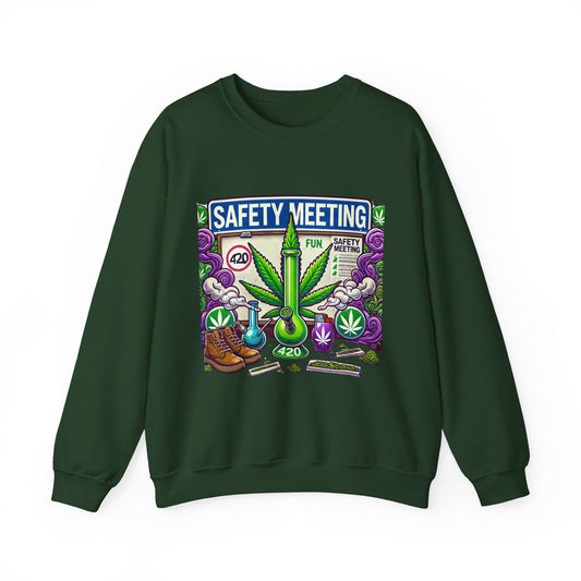 Safety Meeting - Cannabis Lovers - Unisex Heavy Blend™ Crewneck Sweatshirt - Ts1st