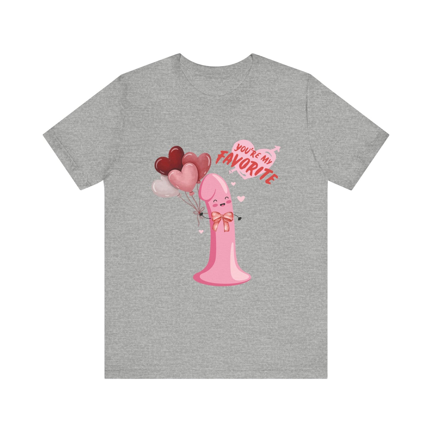 Funny "Valentine Peen" Short Sleeve Tee – Humorous Design for Singles - Unisex - Designs By Ts1st Shop