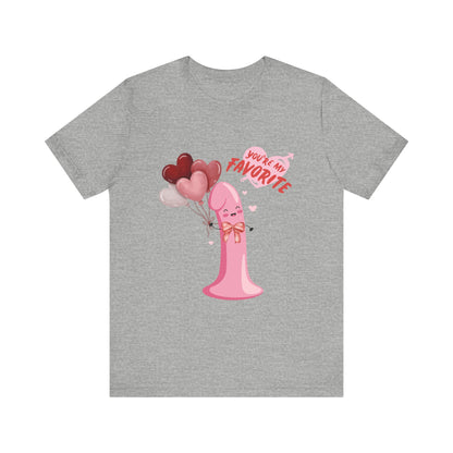 Funny "Valentine Peen" Short Sleeve Tee – Humorous Design for Singles - Unisex - Designs By Ts1st Shop