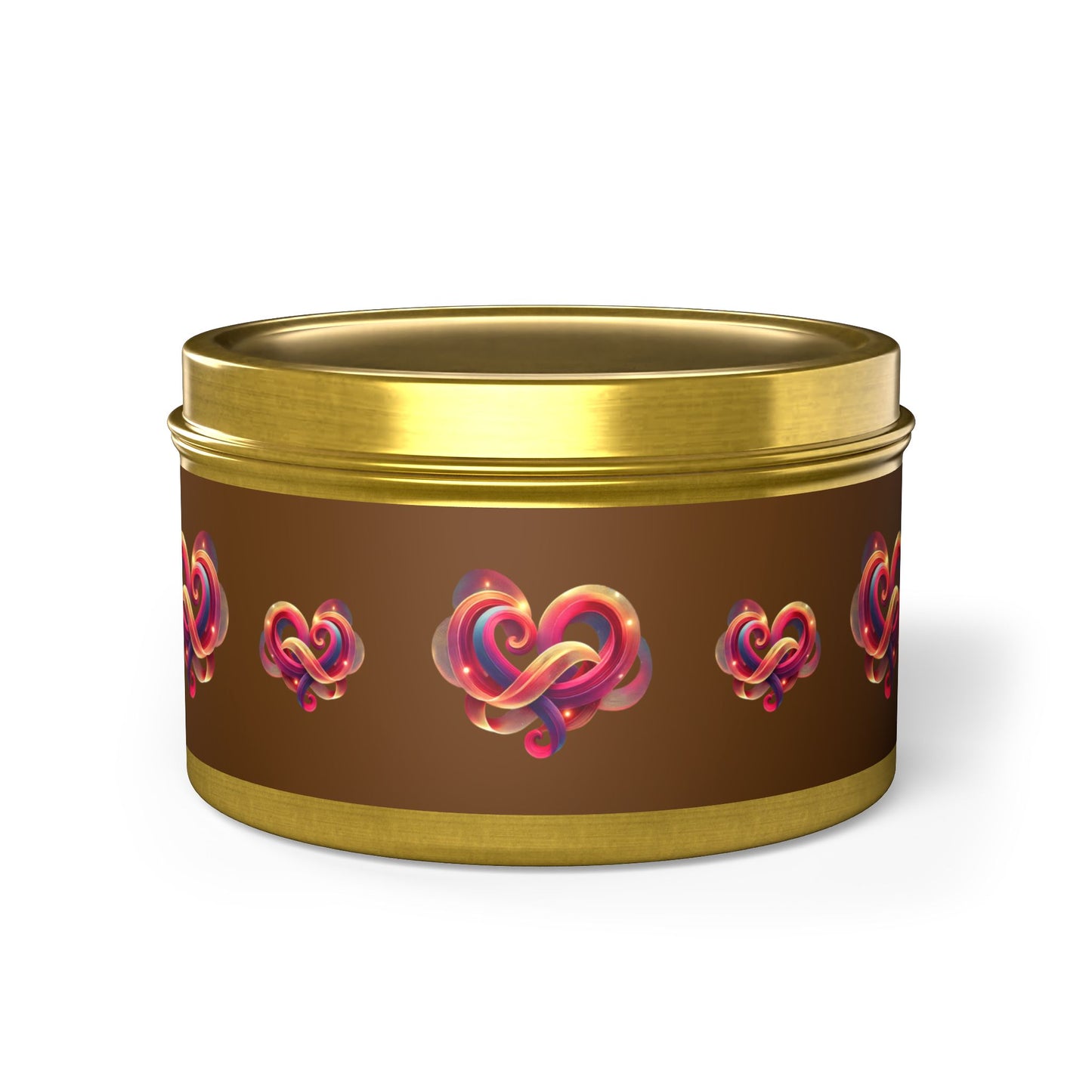 Knotted Heart Design Aromatherapy Tin Candle – Custom Hand-Poured with Coconut Soy Wax