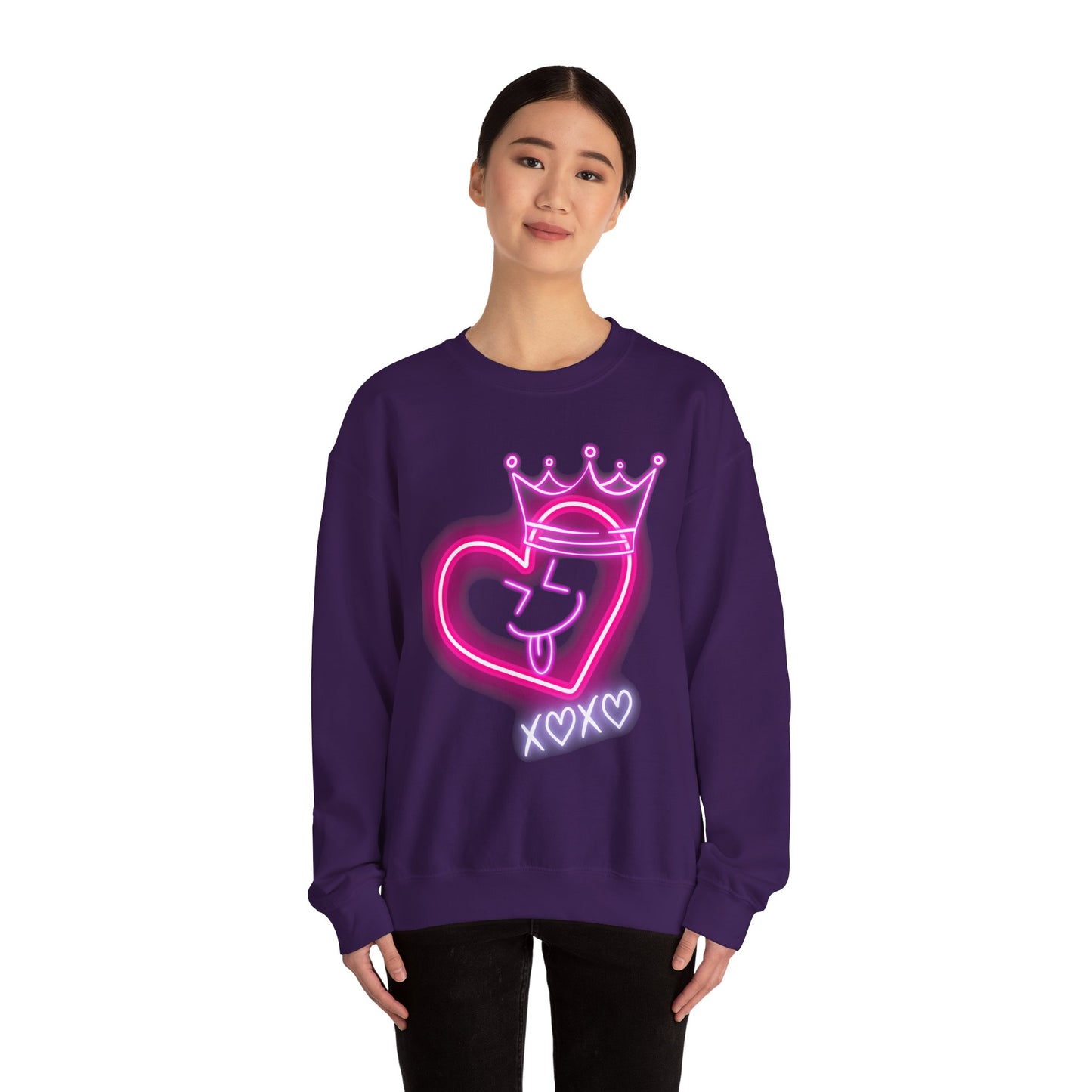 Cozy Valentine Crewneck Sweatshirt – Designed by Ts1st Shop